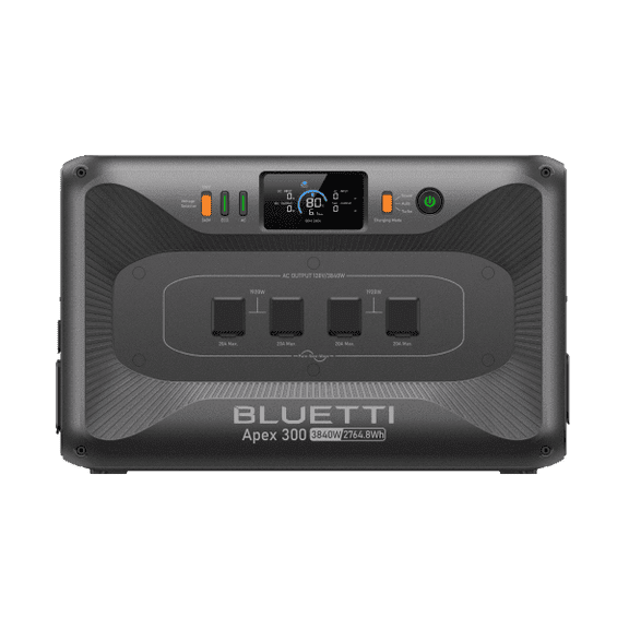BLUETTI Apex 300 Power Station, 2764.8Wh LiFePO₄, 3840W Max, 50A Bypass, EV Charging, Dual Voltage, Expandable for Home Backup(Elite 10 Free)