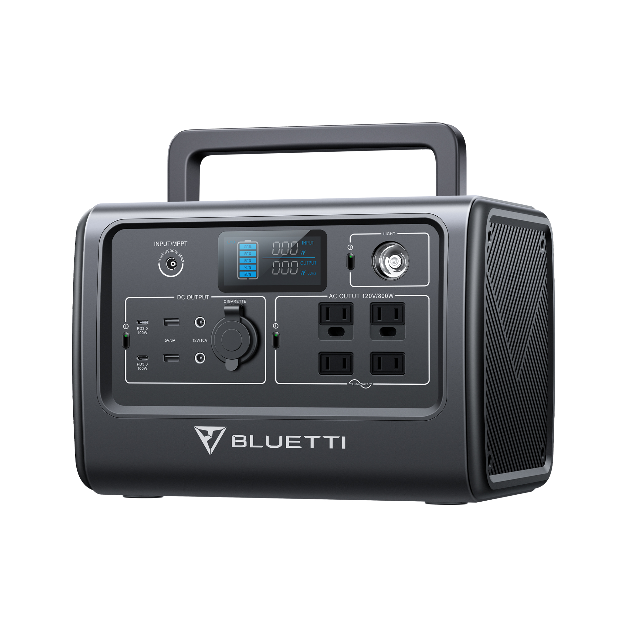 BLUETTI EB3A Solar Generator with 200W Solar Panel Included (Ships Separately), 268Wh Portable Power Station w/ 2 600W (1200W Surge) AC Outlets, LFP Backup for Outdoor Camping, Trip, Power Outage