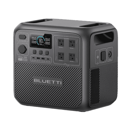 BLUETTI Elite 200 V2 Portable Power Station, 2073.6Wh LiFePO4 Battery, 4 AC Outlets (2600W/3900W Surge), Solar Generator for Camping, Off-Grid, Power Outages