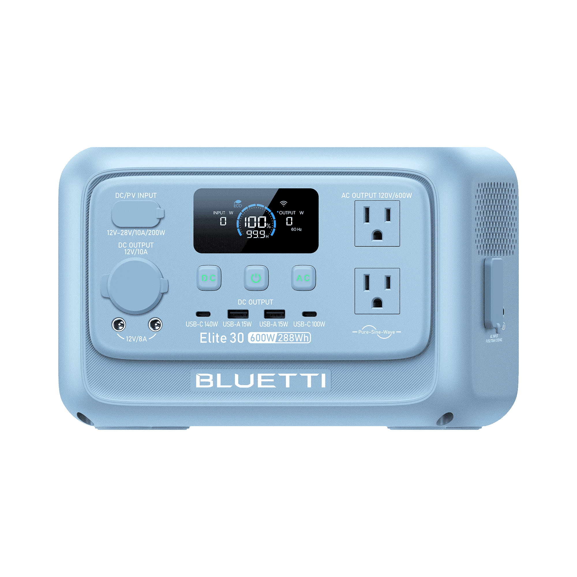 BLUETTI Elite 30 V2 Portable Power Station288Wh 600W Solar Generator for  Camping & Backup(Meadow Green) - Walmart.com