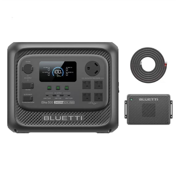 BLUETTI Elite 300 2400W 3014.4Wh Power Station+1200W Alternator Charger for RVs