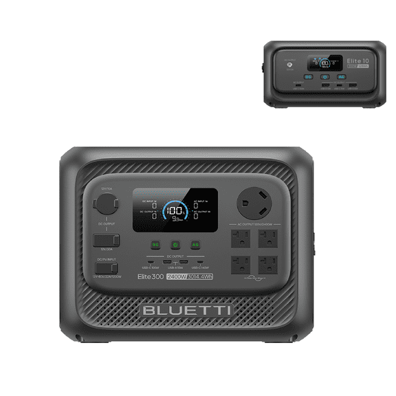 BLUETTI Elite 300 Portable Power Station, 3014Wh LiFePO4 Battery Solar Generator for Home and RV(Elite 10 Free)