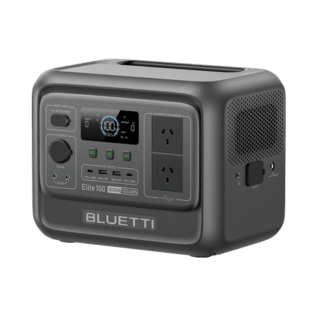 BLUETTI Elite 100 V2 Portable Solar Generator, 1024Wh LFP Battery, 1800W AC Output, Compact Backup Power for Camping and Home