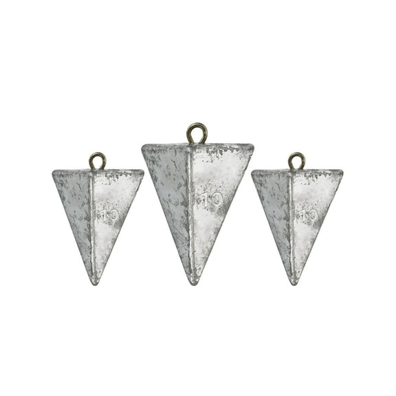 BLUEWING 10oz Fishing Weights Sinker Weights Pyramid Lead Saltwater Freshwater Fishing Weights for Surf Fishing,3 pack