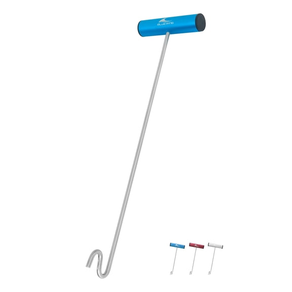 BLUEWING 12in Super Heavy Duty Dehooker Push and Pull Fishing Hook Remover Tools Stainless Steel/Aluminum Alloy Fish Dehooking Tool for Shark Marlin Giant Grouper, Blue