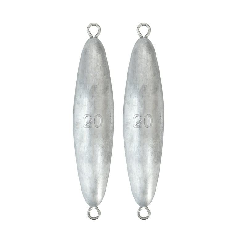 BLUEWING 20oz Torpedo Sinker 2pcs Fishing Weight Sinkers Saltwater Bullet  Lead Fishing Sinkers Double Ringed Fishing Weights for Bottom Fishing