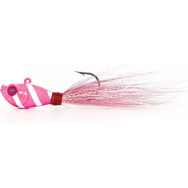 BLUEWING 2pcs Bucktail Jig Lure with High Carbon Steel Hook 2oz