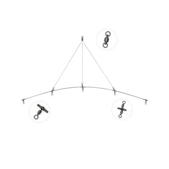 BLUEWING 36" Spreader Bar Rod Heavy Duty Equipment Fishing Spreader Bar Rod for Tuna Marlin Fishing