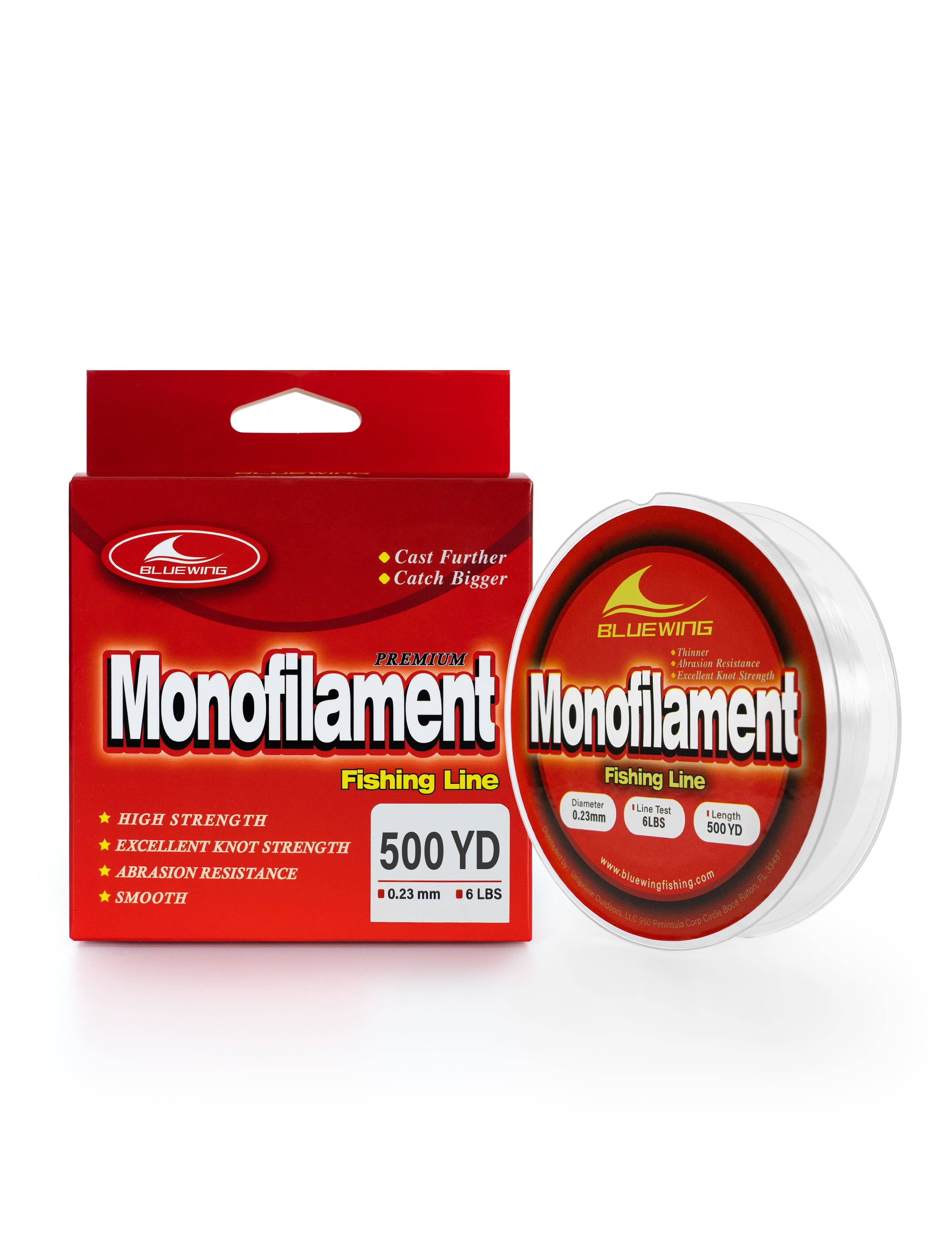 Mono String BLUEWING 500 yd Monofilament Fishing Line 500 Yard Spool Invisible Thin ...