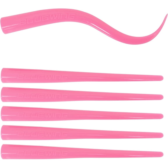 BLUEWING 6pcs Fishing Replacement Tail Soft Bait Lures Flexible Fishing Baits Soft Tail Replacement Tuna Lure 6in Pink