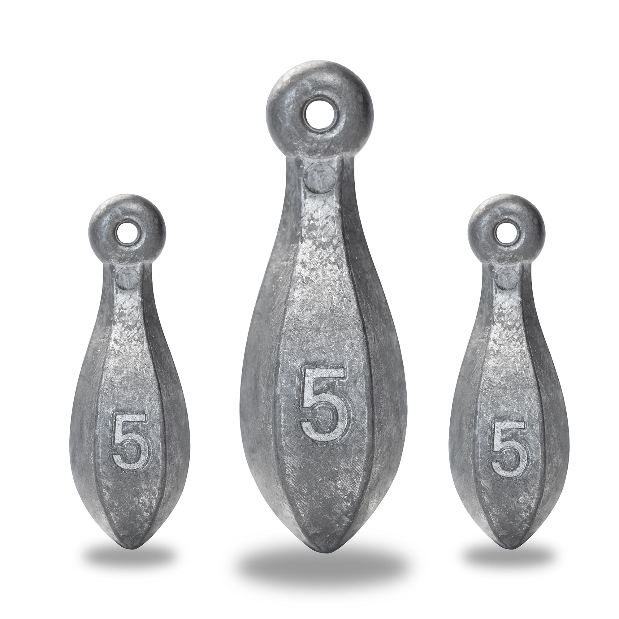  S & J's TACKLE BOX 1 oz Lead Bank Weights - 10 PER Pack :  Fishing Sinkers : Sports & Outdoors