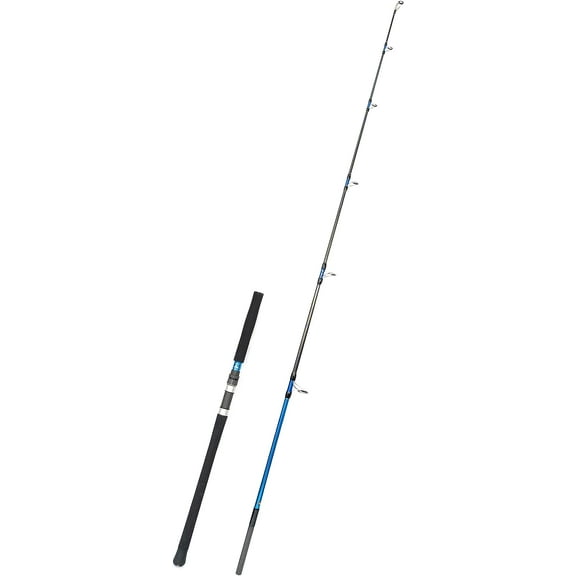 BLUEWING Bluefin Spinning Fishing Rod 2 Pieces Lightweight Carbon Fiber Fishing Pole with Fuji K-series Stainless Steel Guides for Inshore Fishing, Bottom Fishing, Jigging, Offshore Fishing, 7’7”