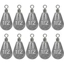 BLUEWING Casting Swivel Bell Sinkers Fishing Weights Sinkers Dipsey Sinker with Brass Swivel 1/2oz Lead Weights Saltwater Fishing Sinkers 10pcs