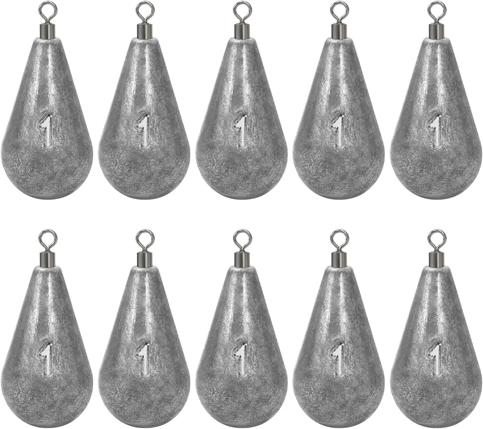 BLUEWING Casting Swivel Bell Sinkers Fishing Weights Sinkers Dipsey Sinker with Brass Swivel 1oz