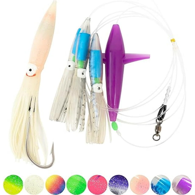 BLUEWING Daisy Chain Big Game Daisy Bird Bulb Squid Trolling Bird Tuna Lures Fishing Teasers for