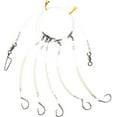 thumbnail image 1 of BLUEWING Deep Drop Rig with Glow Tubes 1pc Snapper, Tilefish Rig with stainless steel hooks, barrel swivel, chafe, 250lbs 2/0, 1 of 7