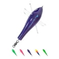 thumbnail image 1 of BLUEWING Deluxe Trolling Bird 1pc Trolling Lures 7.28in Mahi Trolling Lures for Big Game Tuna Teaser, Black/Purple Port, 1 of 8