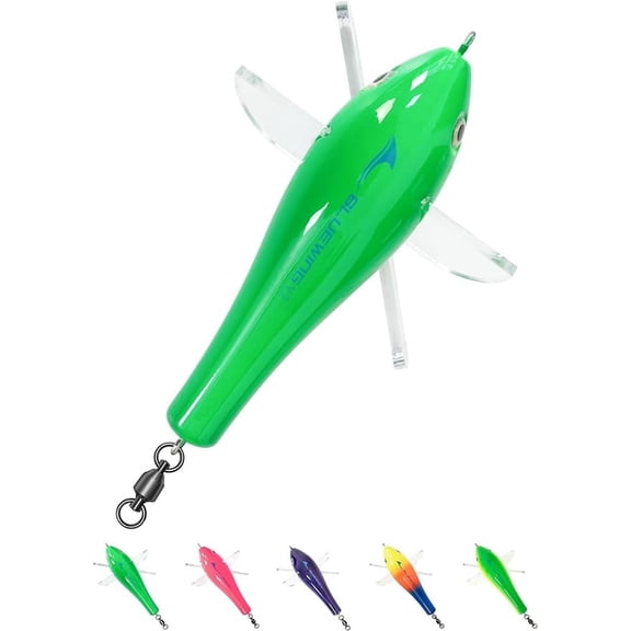 BLUEWING Deluxe Trolling Bird 1pc Trolling Lures 7.28in Mahi Trolling Lures for Big Game Tuna Teaser, Green Port