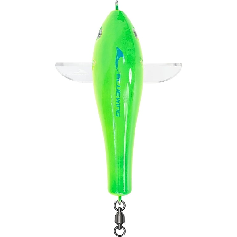 Bluewing Deluxe Trolling Bird 1pc Trolling Lures 7.28in Mahi Trolling Lures for Big Game Tuna Teaser, Yellow/Green, Size: Center-Yellow/Green