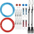 thumbnail image 1 of BLUEWING Double Outrigger Rigging Kit All-in-One Kit with 400lb Mono Line, Release Clips, Pulley, Snap Swivels, Crimps, Ball Stops and Rings for Outrigger Setup, 1 of 7