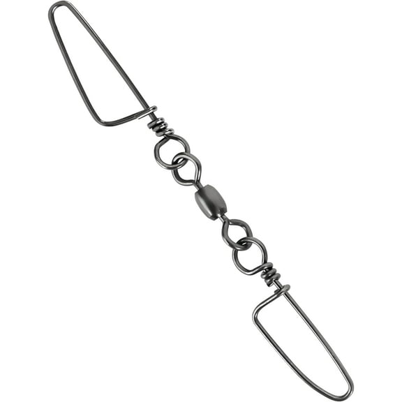 BLUEWING Double Snap Swivels 200lbs Stainless Steel Coastlock Snaps Fishing Swivels High Strength Saltwater Barrel Swivels Fishing Tackle Connector, 10pcs