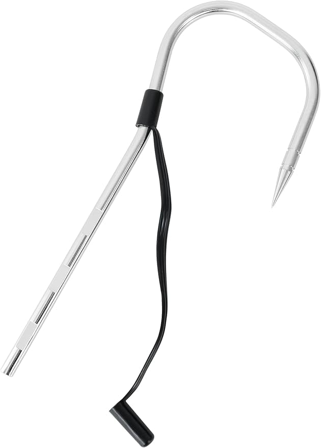 BLUEWING Fishing Gaff Hook Extra Sharp 316 Stainless Steel Spear Hook for Fishing Gaff Saltwater Harpoon Hook with Protection Cover for Mahi Mahi Tuna Wahoo 1pc, 2in, Model B
