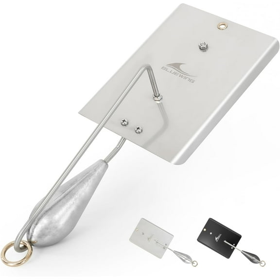 BLUEWING Fishing Planer Heavy-Duty Trolling Planer with Stainless Steel Blade and 4oz Fishing Weights Offshore Downrigger Planer for Wahoo, Kingfish, Tuna Fishing, #4-4oz Original