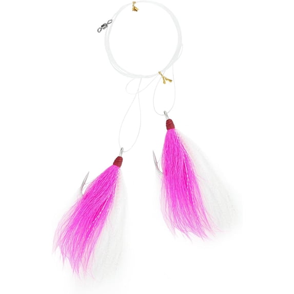 BLUEWING Fishing Rigs HI-LO Rig Sparkle Series Bucktail Mylar Flash ...