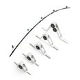thumbnail image 1 of BLUEWING Fishing Roller Guide Set Heavy Duty Aluminium Alloy Rod Guide Ring for Big Game Rod Trolling Fishing, Silver, #1+#2+#3+#4+#4, 1 of 5