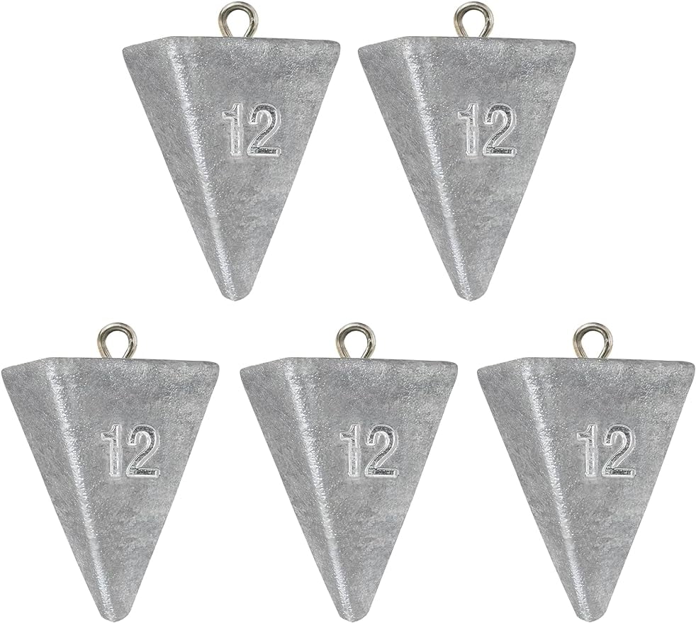 BLUEWING Fishing Weights Sinker Weights Pyramid Lead Saltwater Freshwater  Fishing Weights for Surf Fishing 5oz