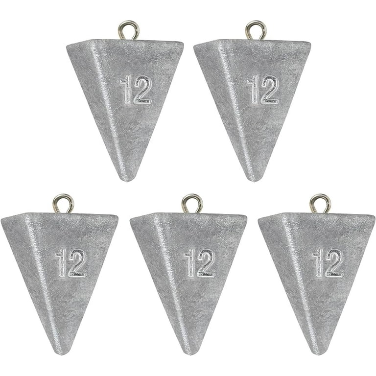 16 Oz Bank Fishing Lead Weights - 5 Sinkers - Deep Drop Weights Fishing  Sinker Molds for Freshwater or Saltwater Fishing
