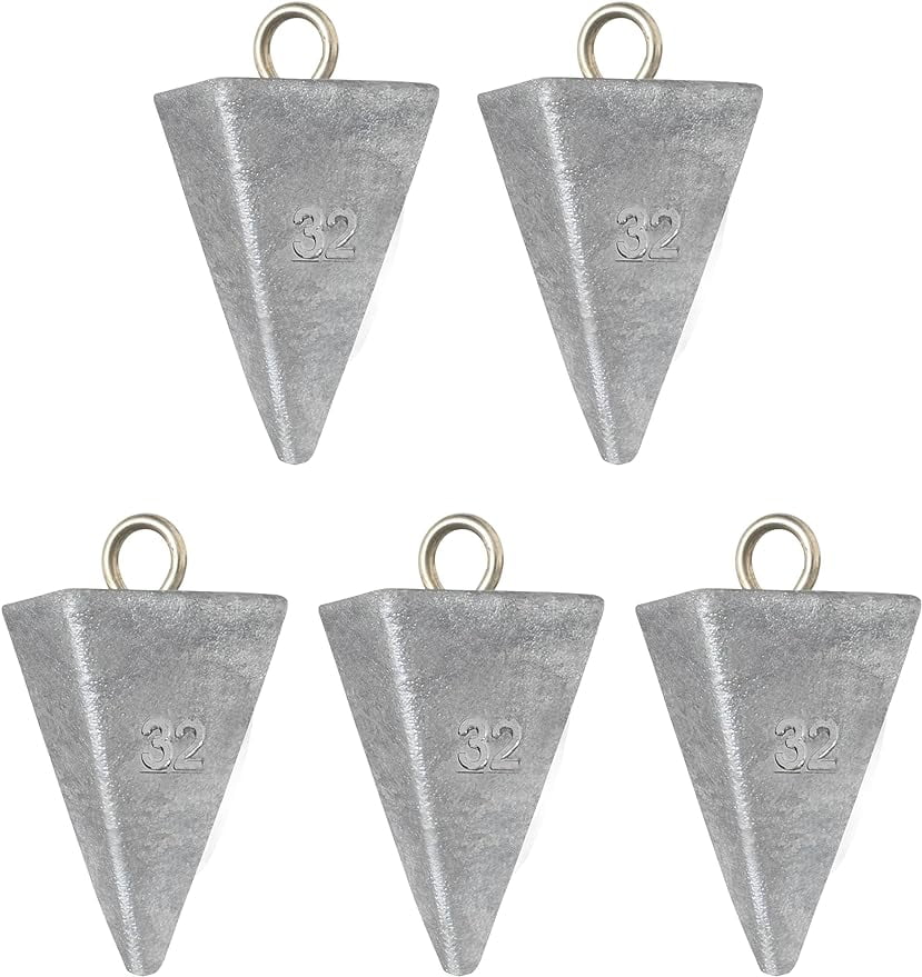 Bluewing Fishing Weights Sinker Weights Pyramid Lead Saltwater Freshwater Fishing Weights for Surf Fishing,3oz,5oz,8oz,10oz,12oz, 16oz, 32oz