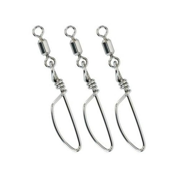 BLUEWING High Strength Fishing Snap Swivels 10pcs Saltwater Connector Coastlock Snaps Swivels Tackle for Quick Connect Fishing Lures, 132LB