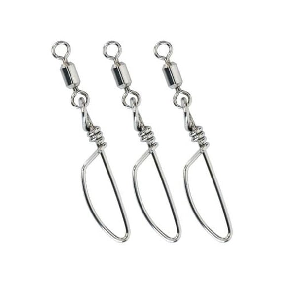 BLUEWING High Strength Fishing Snap Swivels 10pcs Saltwater Connector Coastlock Snaps Swivels Tackle for Quick Connect Fishing Lures, 66LB