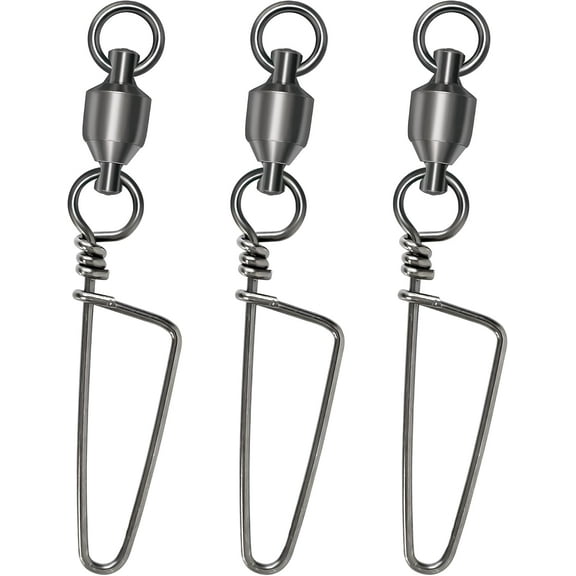 BLUEWING High Strength Stainless Steel Fishing Large Snap Swivels 5pcs Saltwater Connector Coastlock Snaps Swivels Tackle for Quick Connect Fishing Lures, L 187LB