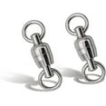 thumbnail image 1 of BLUEWING High Strength Stainless Steel Rolling Ball Bearing Fishing Swivel Welded Ring Barrel Swivels Saltwater Fishing, 10pcs Barrel Swivels Fishing Tackle 331lbs, 1 of 6