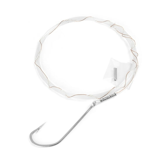 BLUEWING Soft Wire Ballyhoo Rig with 12ft 150lbs Fluorocarbon Leader ...