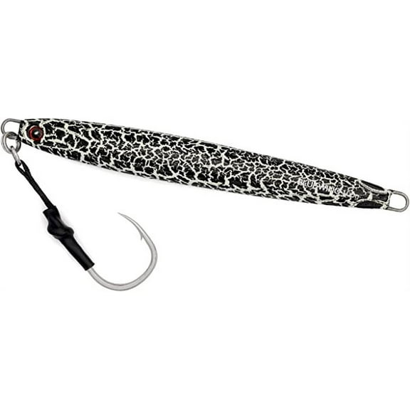 BLUEWING Speed Vertical Jigging Lure, Offshore Vertical Jig Deep Sea Jigging Lures, Saltwater Jigs Fishing Lures for Tuna Salmon Snapper Kingfish, Black,100g