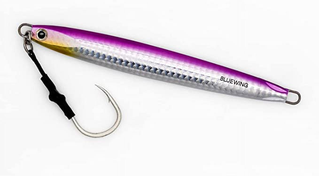 BLUEWING Speed Vertical Jigging Lure, Offshore Vertical Jig Deep Sea Jigging  Lures, Saltwater Jigs Fishing Lures for Tuna Salmon Snapper Kingfish,  Blue/Gold,200g 