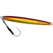 BLUEWING Speed Vertical Jigging Lure, Offshore Vertical Jig Deep Sea Jigging Lures, Saltwater Jigs Fishing Lures for Tuna Salmon Snapper Kingfish, Red/Gold,120g