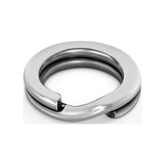 BLUEWING Stainless Steel Split Ring 25pcs Flat Ring High Strength Ring for Saltwater Freshwater Fast Change Rings Tackle Jigging Lure Connector, 143lbs