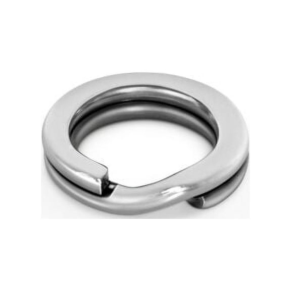 BLUEWING Stainless Steel Split Ring 25pcs Flat Ring High Strength Ring for Saltwater Freshwater Fast Change Rings Tackle Jigging Lure Connector, 46lbs