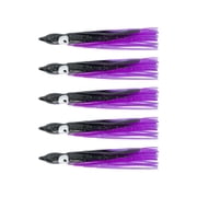 BLUEWING Trolling Squid Skirt 5pcs Octopus Squid Skirts Squid Lure for Freshwater and Saltwater Fishing, Size 2in