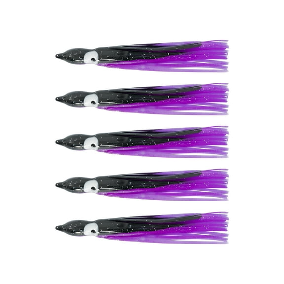 BLUEWING Trolling Squid Skirt 5pcs Octopus Squid Skirts Squid Lure for Freshwater and Saltwater Fishing, Size 2in