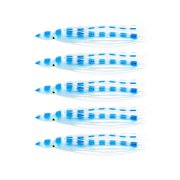 BLUEWING Trolling Squid Skirt 5pcs Octopus Squid Skirts Squid Lure for Freshwater and Saltwater Fishing, Size 2in