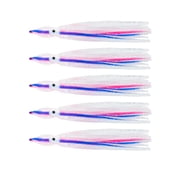 BLUEWING Trolling Squid Skirt 5pcs Octopus Squid Skirts Squid Lure for Freshwater and Saltwater Fishing, Size 3in