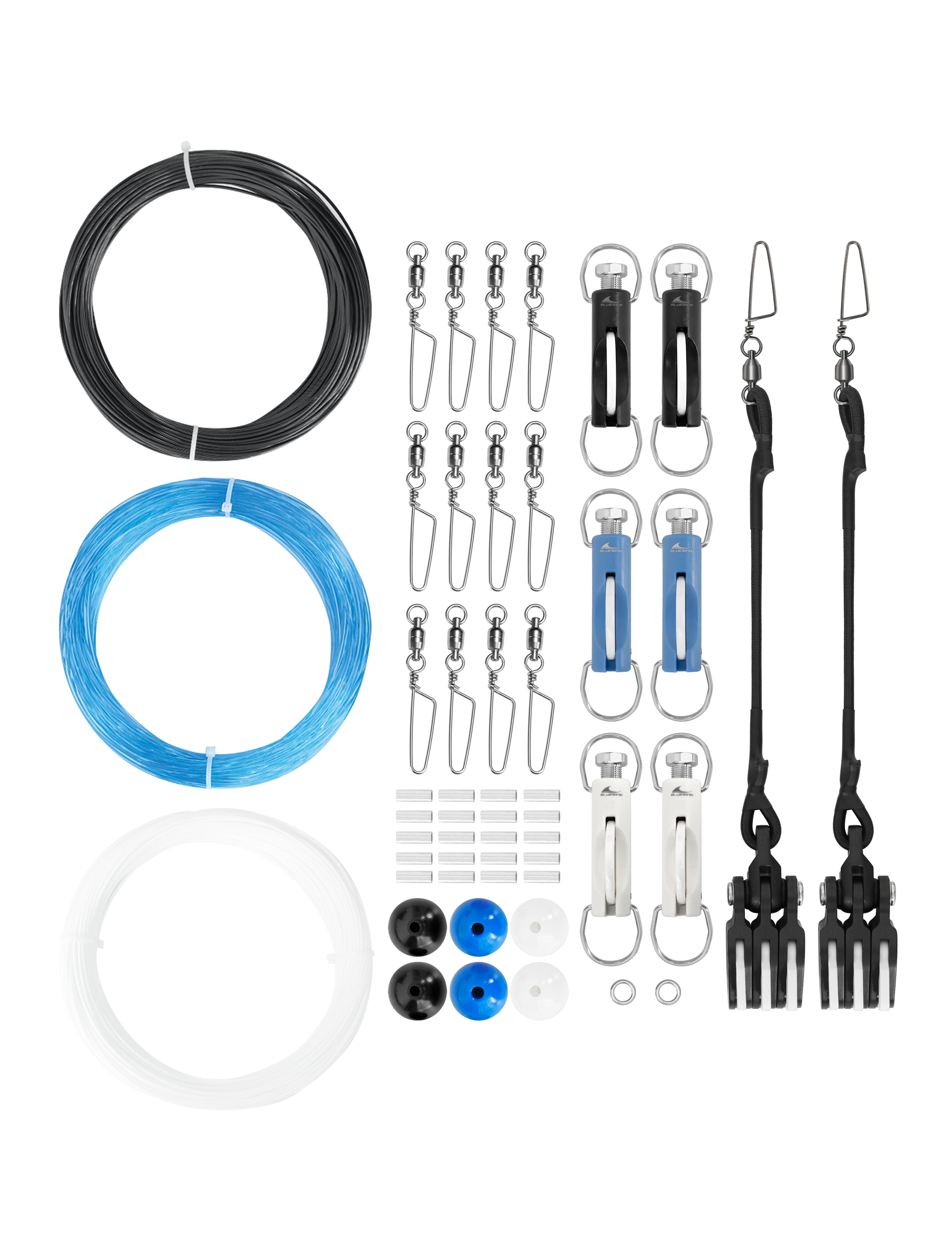BLUEWING Upgraded Triple Outrigger Rigging Kit All-in-One with 400lb ...