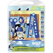 BLUEY 10PC SET WITH MOLDED PENCIL BOX IN CLAM SHELL