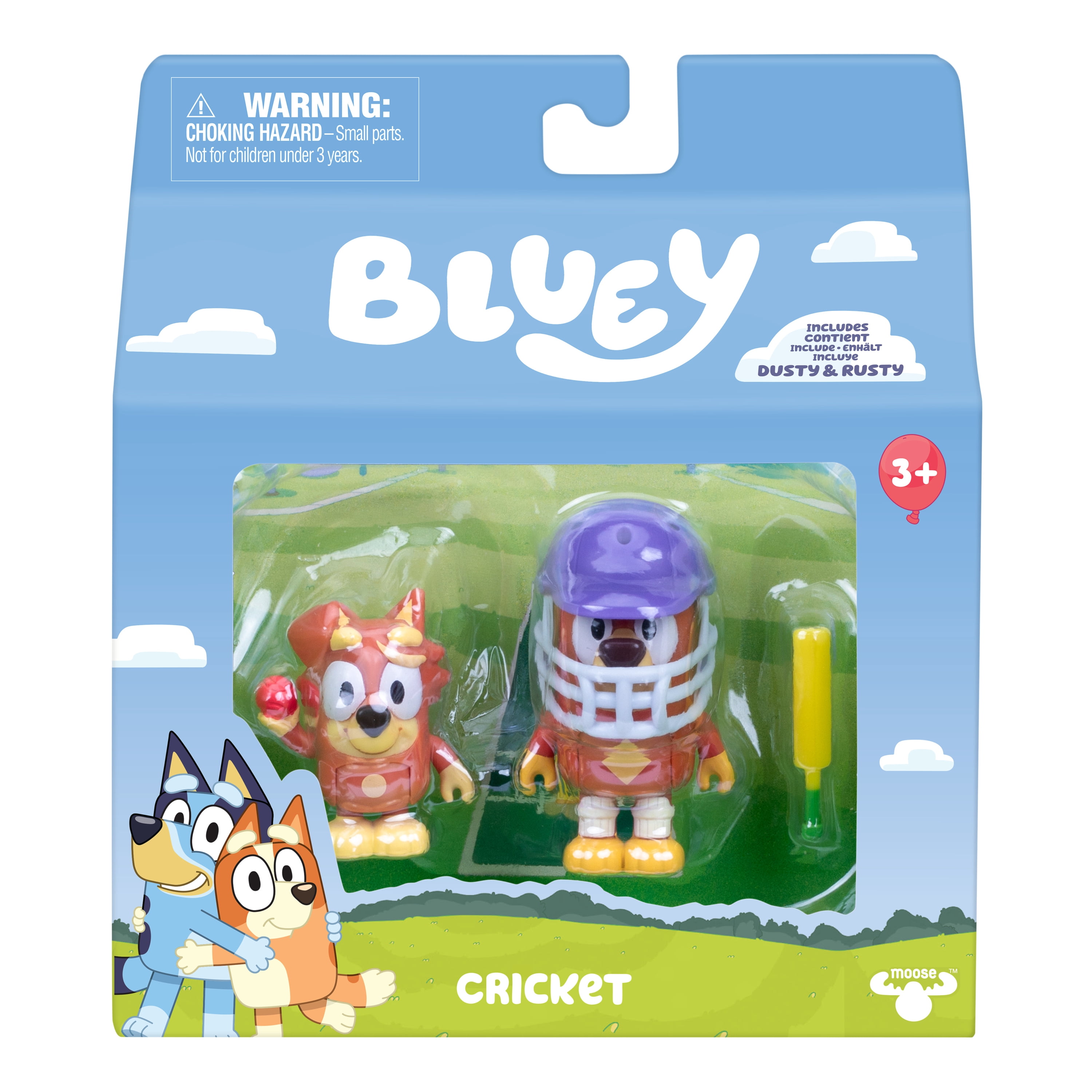 Bluey Cricket Figure 2-Pack. 2 Episode-Themed Poseable Figures. Recreate Moments from the Episode Cricket. Ages 3+