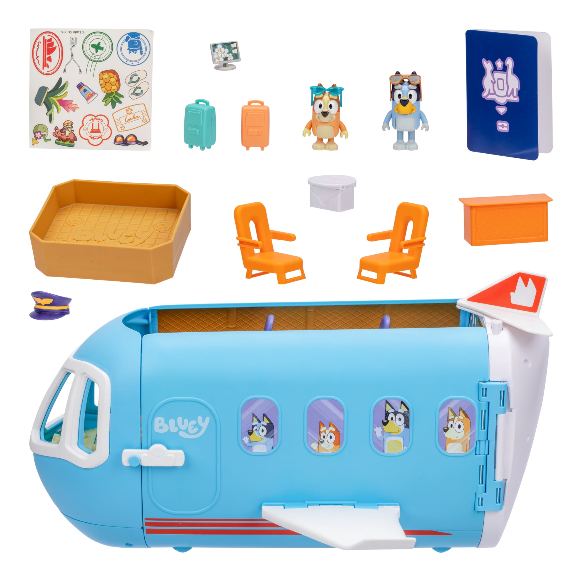 Bluey 3-in-1 Transforming Plane Resort Playset